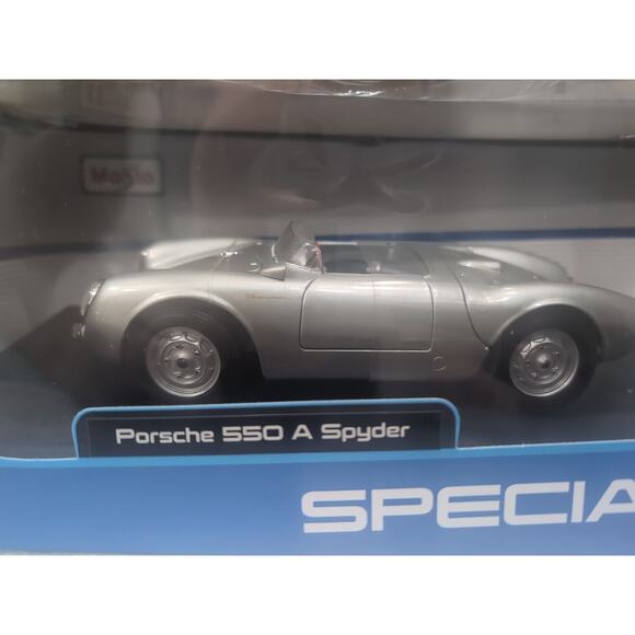 Maisto Porsche 550 A Spyder Diecast Car 1:18 Scale, Special Edition,‎ Box Damage - Picture 2 of 6